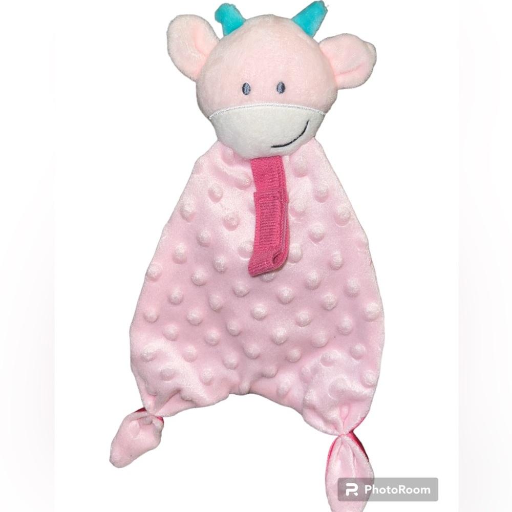Swiggles Pink Minky Giraffe Paci Holder/Security Blanket/Lovey